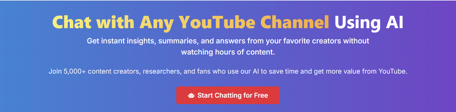 YouChatChannel - Chat with YouTube channels through AI Assistants